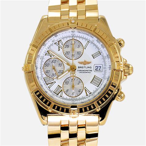 gold breitling watches for men